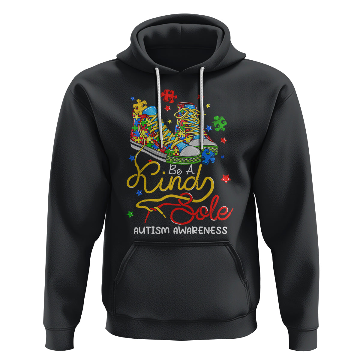 Autism Awareness Hoodie Be A King Sole Puzzle Shoe - Wonder Print Shop