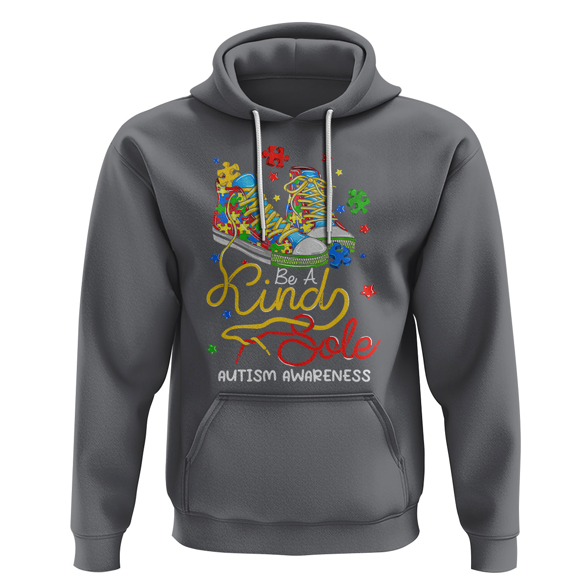 Autism Awareness Hoodie Be A King Sole Puzzle Shoe - Wonder Print Shop
