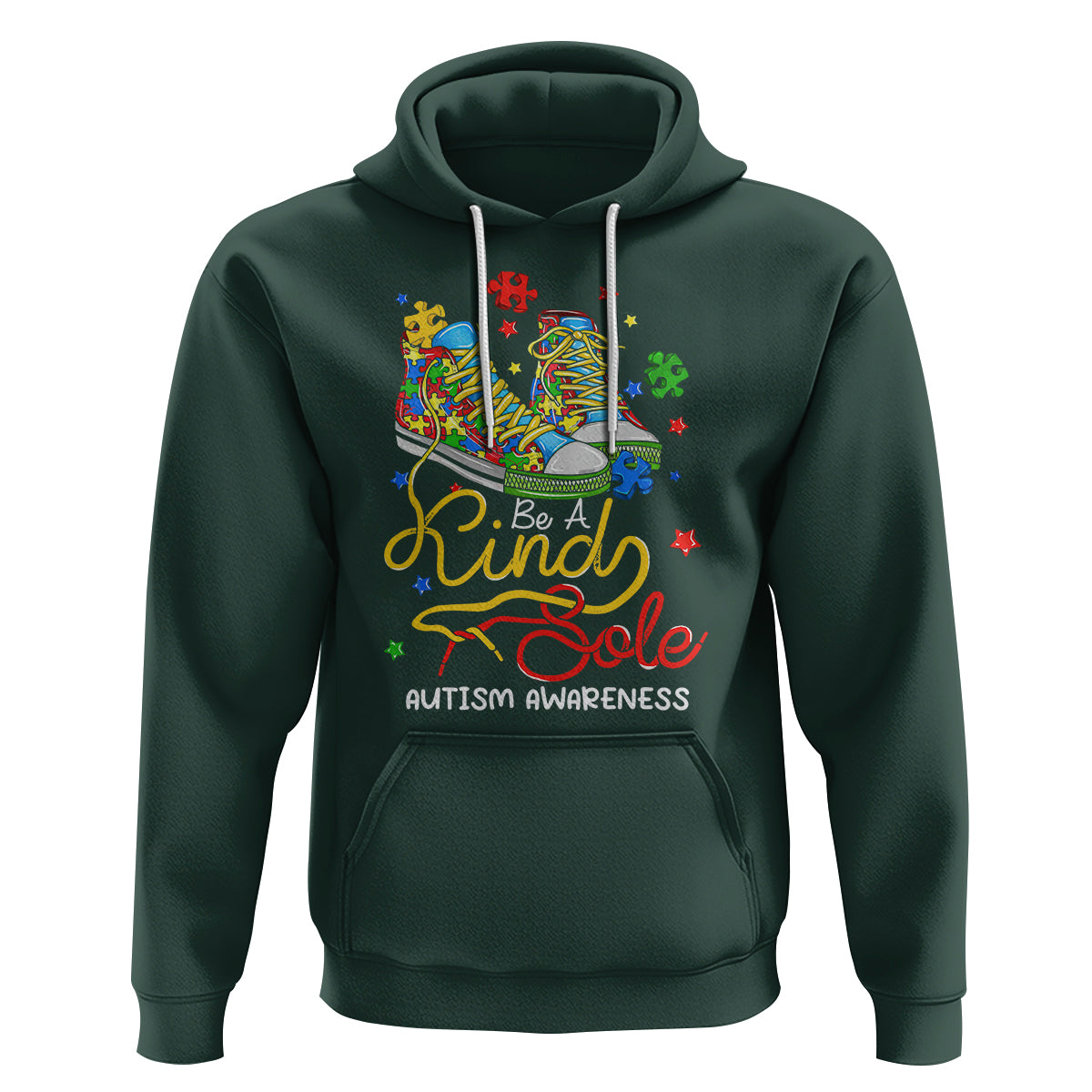 Autism Awareness Hoodie Be A King Sole Puzzle Shoe - Wonder Print Shop