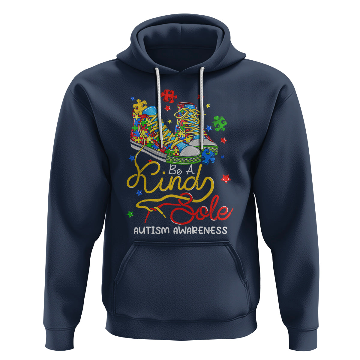 Autism Awareness Hoodie Be A King Sole Puzzle Shoe - Wonder Print Shop