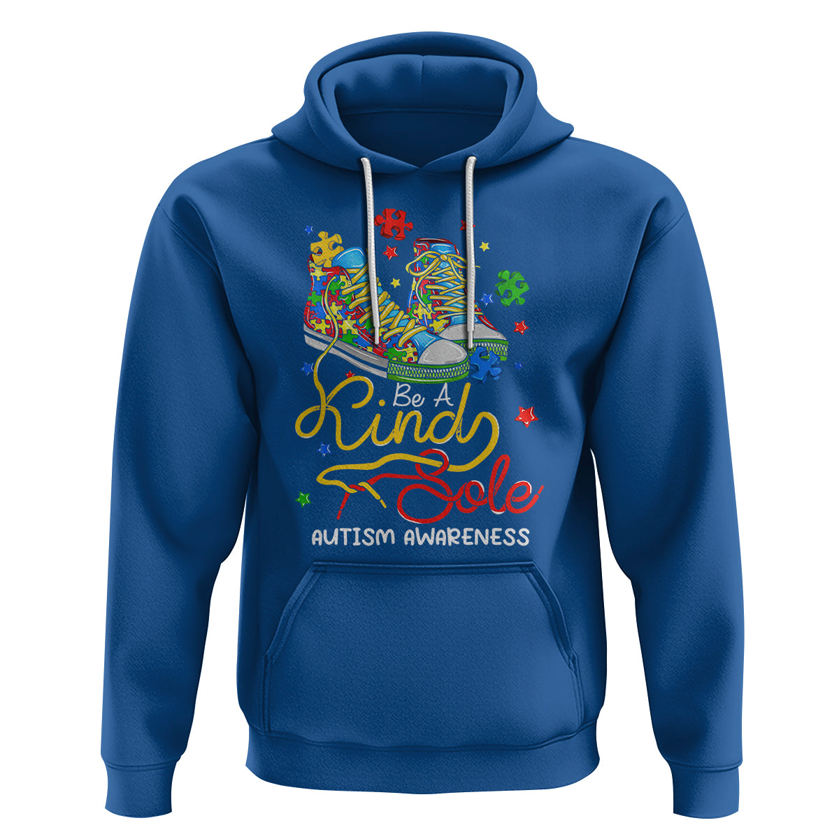 Autism Awareness Hoodie Be A King Sole Puzzle Shoe - Wonder Print Shop