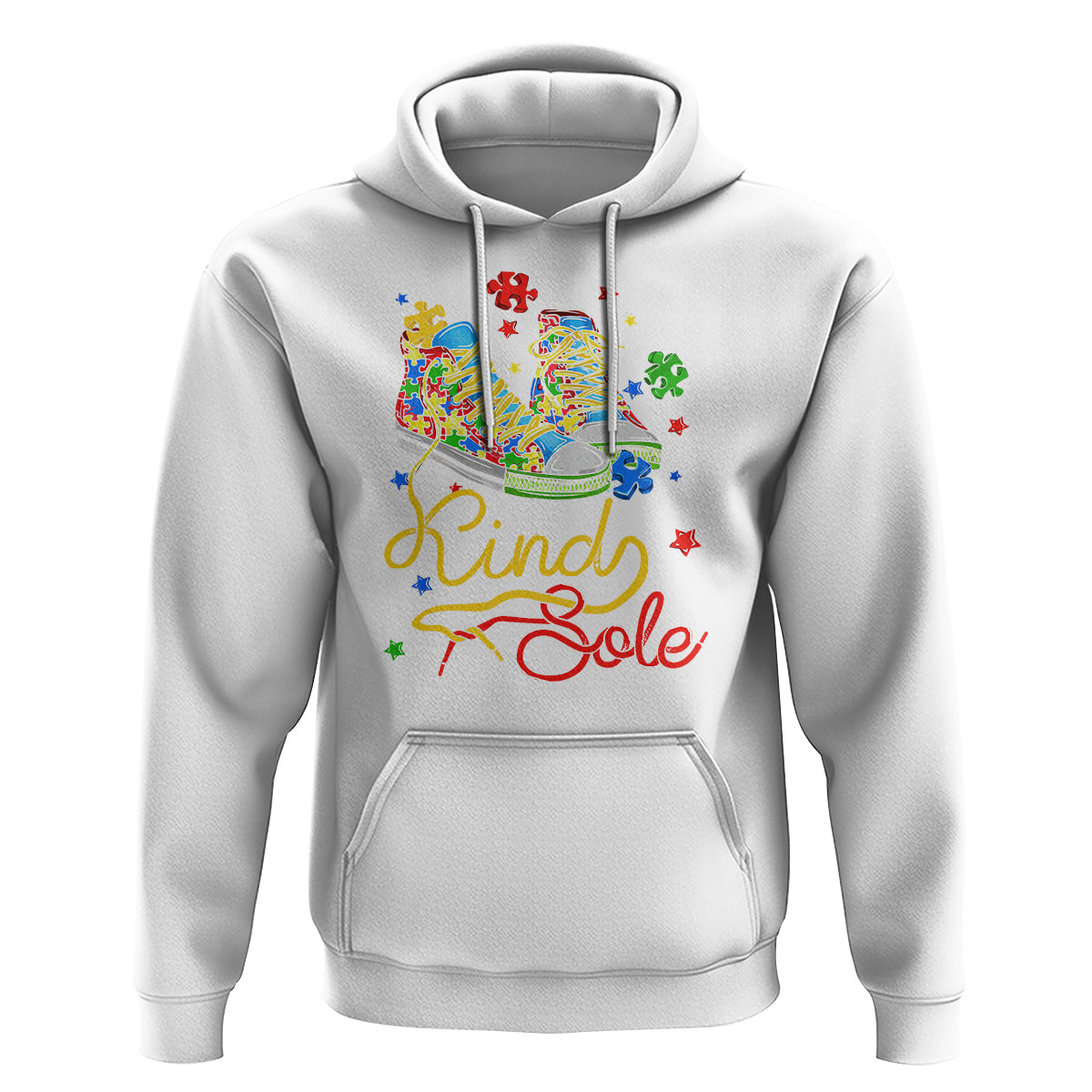 Autism Awareness Hoodie Be A King Sole Puzzle Shoe - Wonder Print Shop