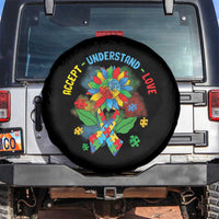 Autism Awareness Spare Tire Cover Accept Understand Love Rainbow Puzzle Sunflower