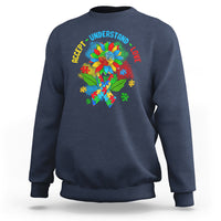 Autism Awareness Sweatshirt Accept Understand Love Rainbow Puzzle Sunflower - Wonder Print Shop