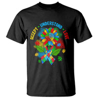 Autism Awareness T Shirt Accept Understand Love Rainbow Puzzle Sunflower - Wonder Print Shop