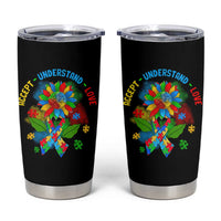 Autism Awareness Tumbler Cup Accept Understand Love Rainbow Puzzle Sunflower