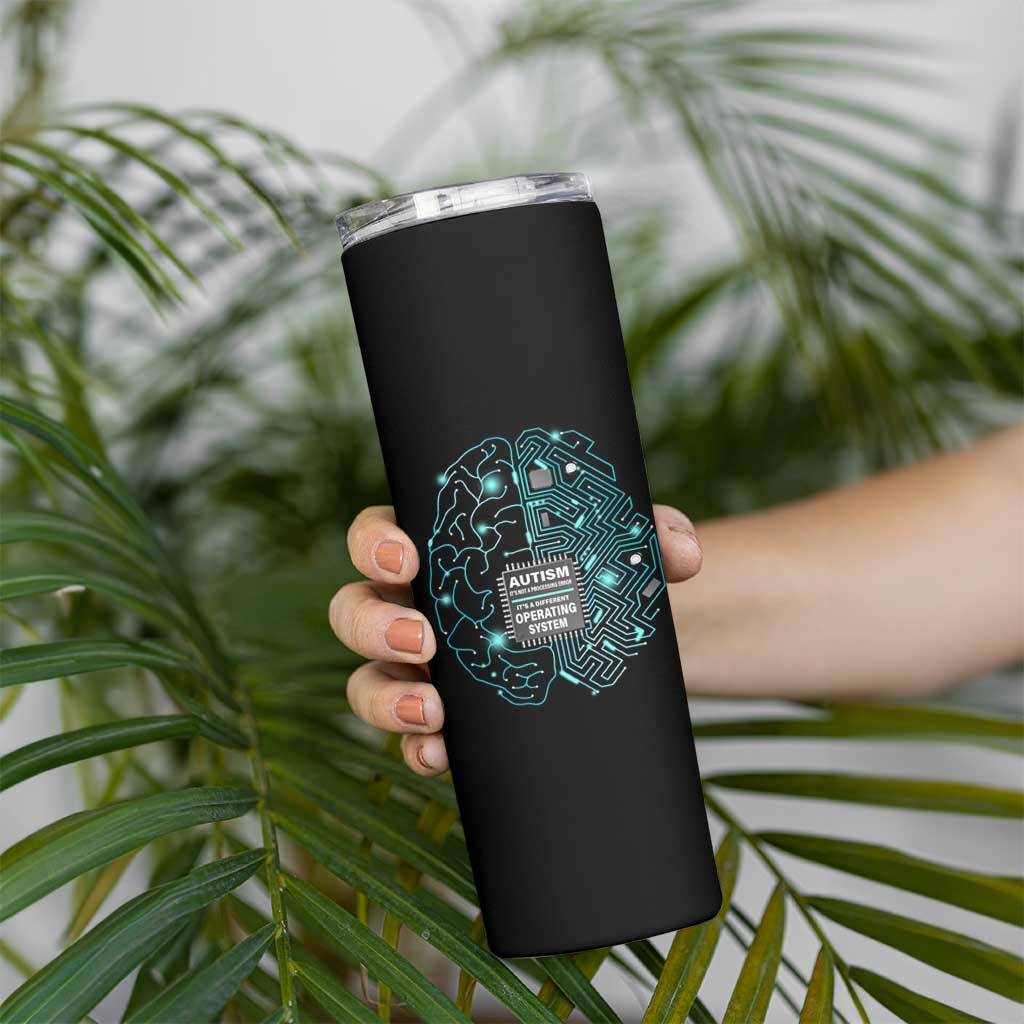 Autism Awareness Skinny Tumbler It's Not A Processing Error It's A Different Operating System Autistic