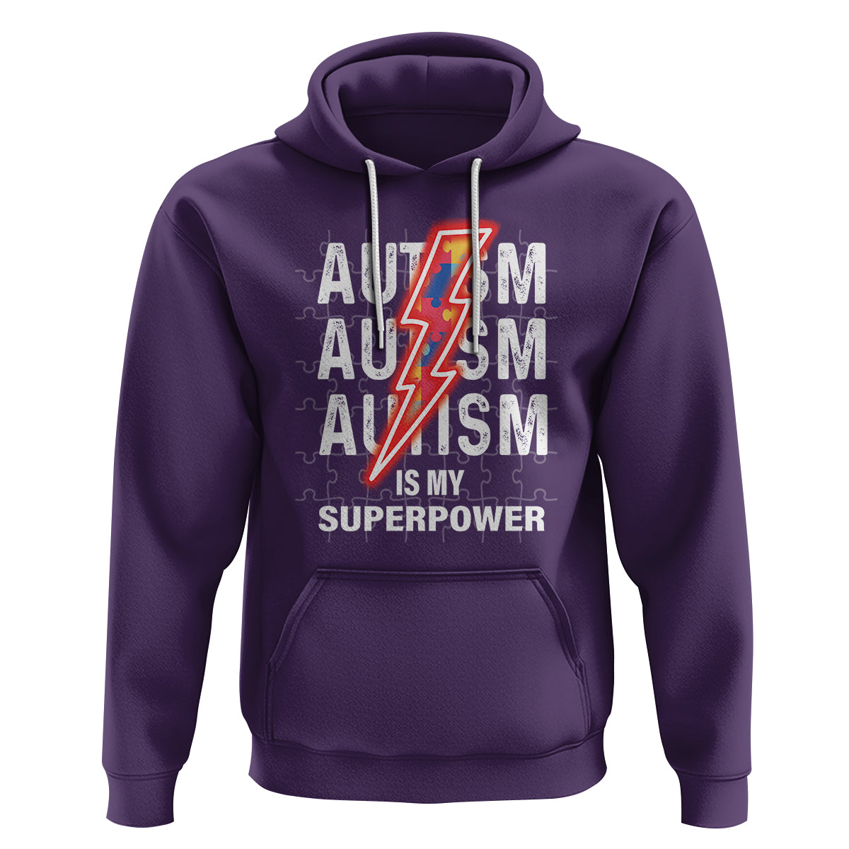 Autistic Hoodie Autism Is My Super Power Brain Superhero - Wonder Print Shop
