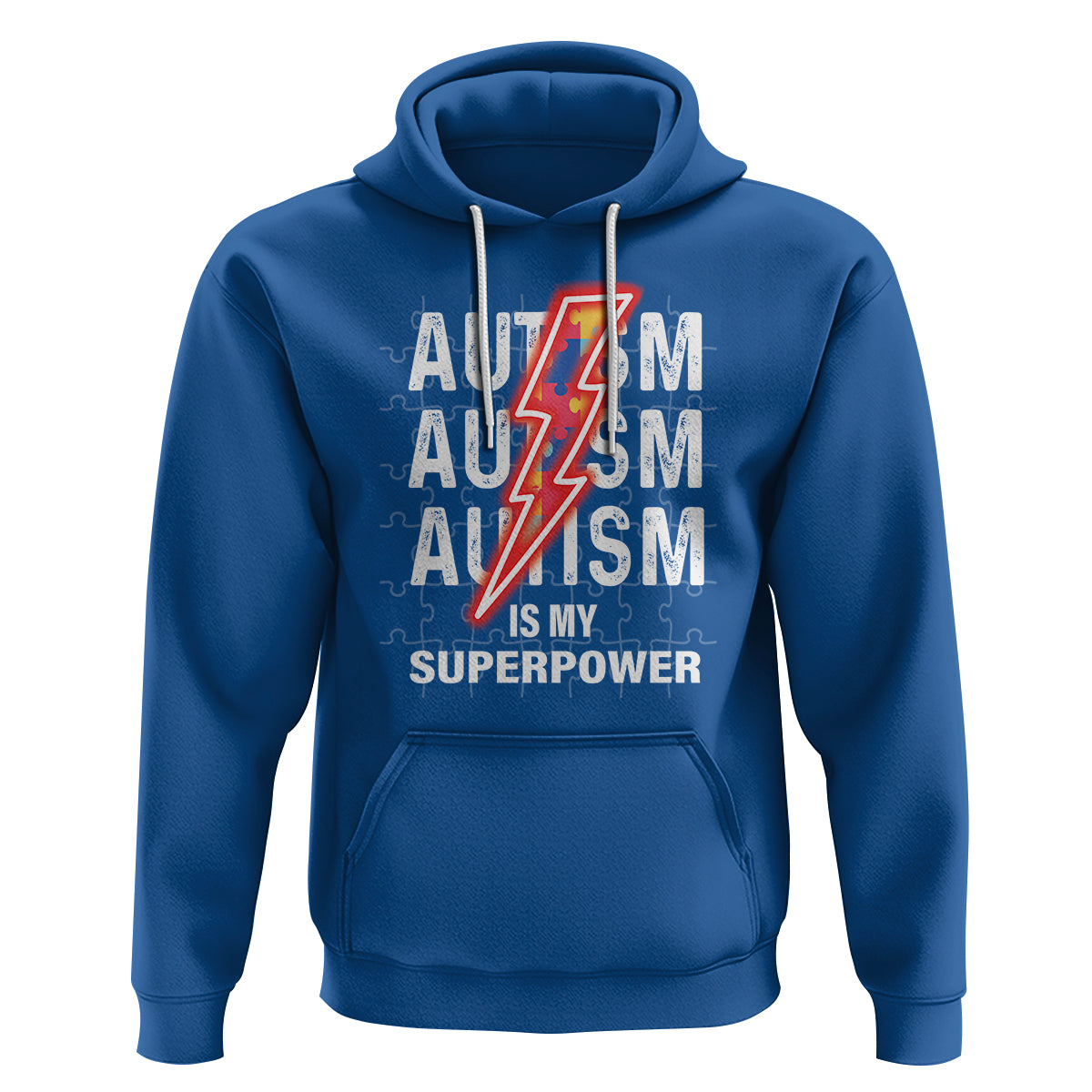 Autistic Hoodie Autism Is My Super Power Brain Superhero - Wonder Print Shop