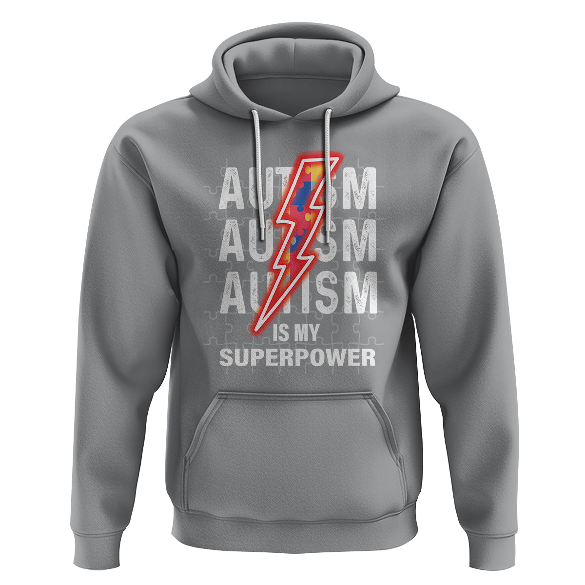 Autistic Hoodie Autism Is My Super Power Brain Superhero - Wonder Print Shop