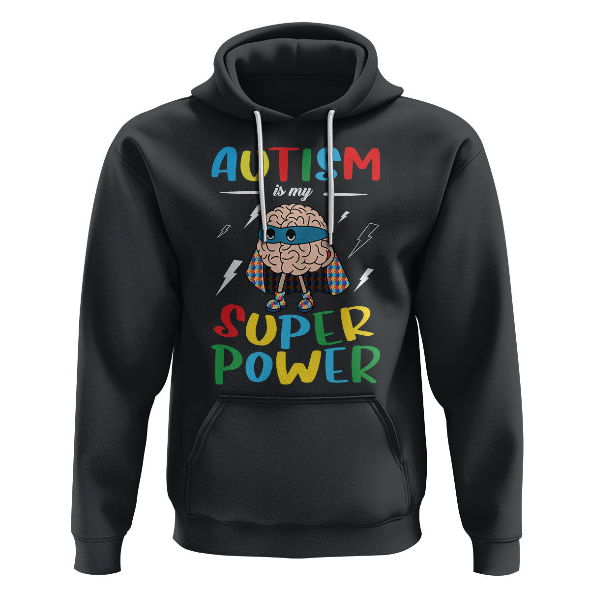 Autistic Hoodie Autism Is My Super Power Superhero - Wonder Print Shop