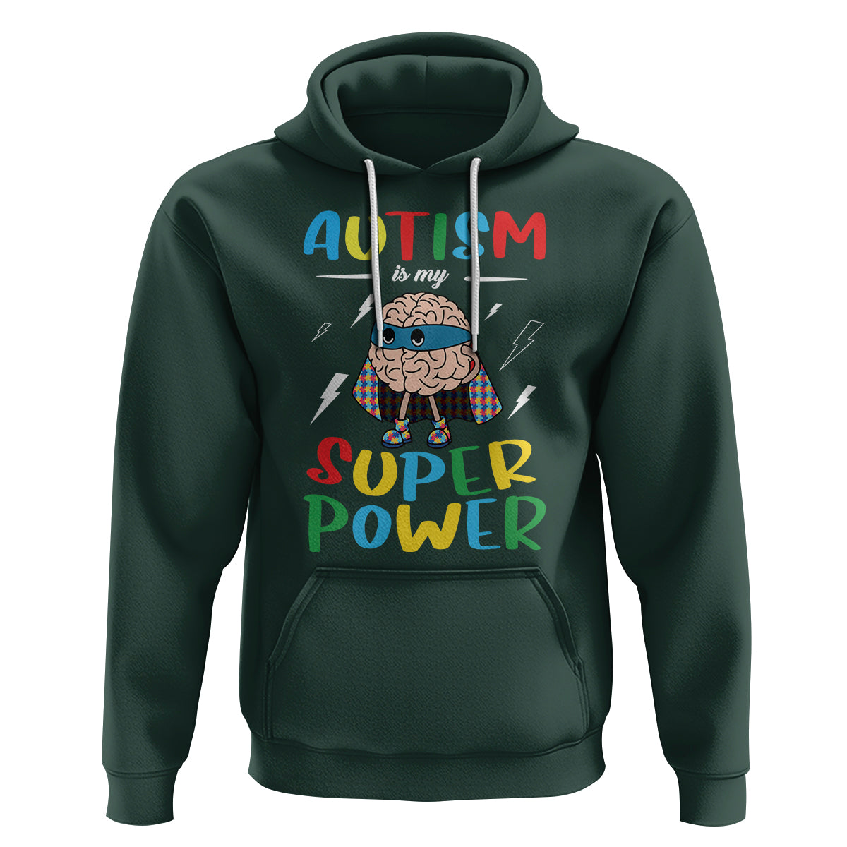 Autistic Hoodie Autism Is My Super Power Superhero - Wonder Print Shop