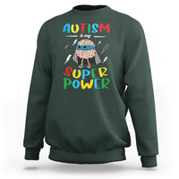 Autistic Sweatshirt Autism Is My Super Power Superhero - Wonder Print Shop