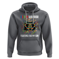 Autism Warrior Fighting For My Son Mom Dad Parents Hoodie - Wonder Print Shop