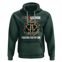 Autism Warrior Fighting For My Son Mom Dad Parents Hoodie - Wonder Print Shop