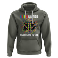 Autism Warrior Fighting For My Son Mom Dad Parents Hoodie - Wonder Print Shop