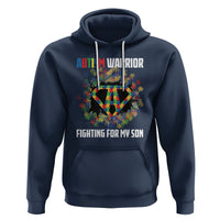 Autism Warrior Fighting For My Son Mom Dad Parents Hoodie - Wonder Print Shop