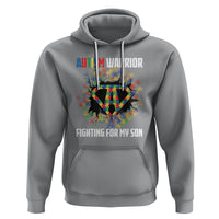 Autism Warrior Fighting For My Son Mom Dad Parents Hoodie - Wonder Print Shop