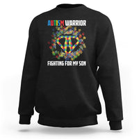 Autism Warrior Fighting For My Son Mom Dad Parents Sweatshirt - Wonder Print Shop