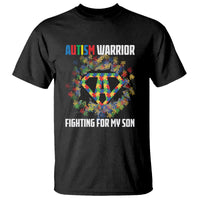 Autism Warrior Fighting For My Son Mom Dad Parents T Shirt - Wonder Print Shop
