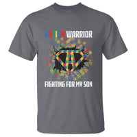 Autism Warrior Fighting For My Son Mom Dad Parents T Shirt - Wonder Print Shop