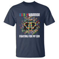 Autism Warrior Fighting For My Son Mom Dad Parents T Shirt - Wonder Print Shop