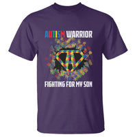 Autism Warrior Fighting For My Son Mom Dad Parents T Shirt - Wonder Print Shop