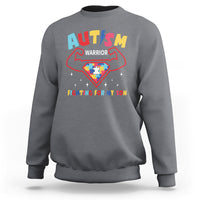 Autism Warrior Superhero Fighting For My Son Mom Dad Parents Sweatshirt - Wonder Print Shop