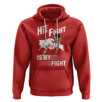 Autism Awareness Hoodie His Fight Is My Fight Dad Grandpa Support - Wonder Print Shop