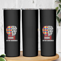 Autism Awareness Skinny Tumbler Her Fight Is My Fight Mom Dad Parents Support