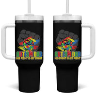 Autism Awareness Tumbler With Handle His Fight Is My Fight Dad Support
