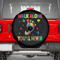 Autism Awareness Spare Tire Cover You'll Never Walk Alone Dad Mom Parents Support