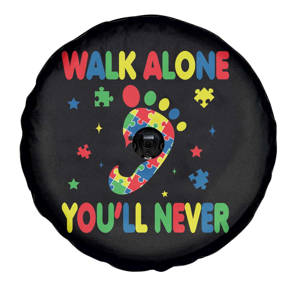Autism Awareness Spare Tire Cover You'll Never Walk Alone Dad Mom Parents Support
