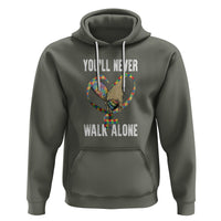 Autism Awareness Hoodie You'll Never Walk Alone Dad Support - Wonder Print Shop