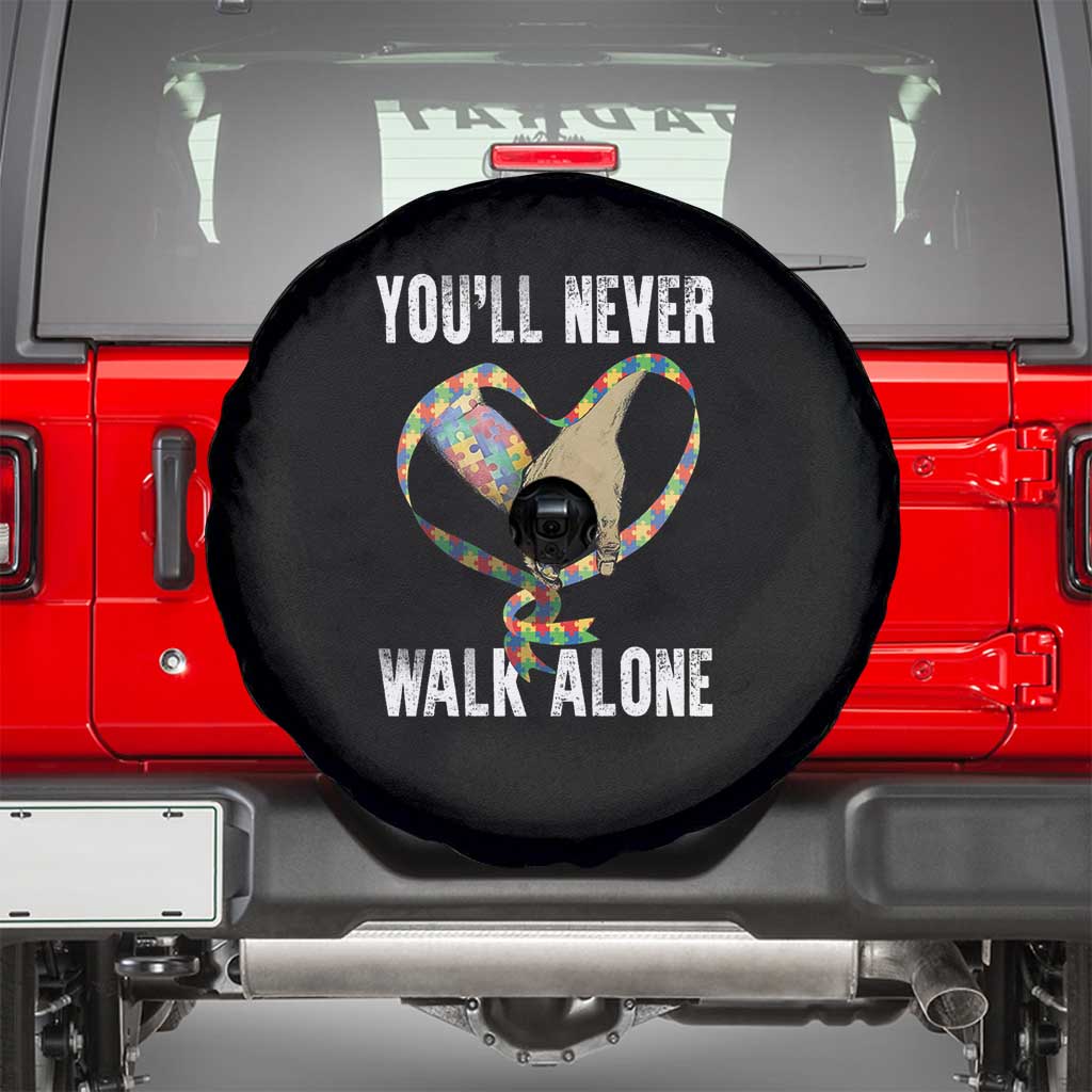 Autism Awareness Spare Tire Cover You'll Never Walk Alone Dad Support