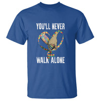 Autism Awareness T Shirt You'll Never Walk Alone Dad Support - Wonder Print Shop