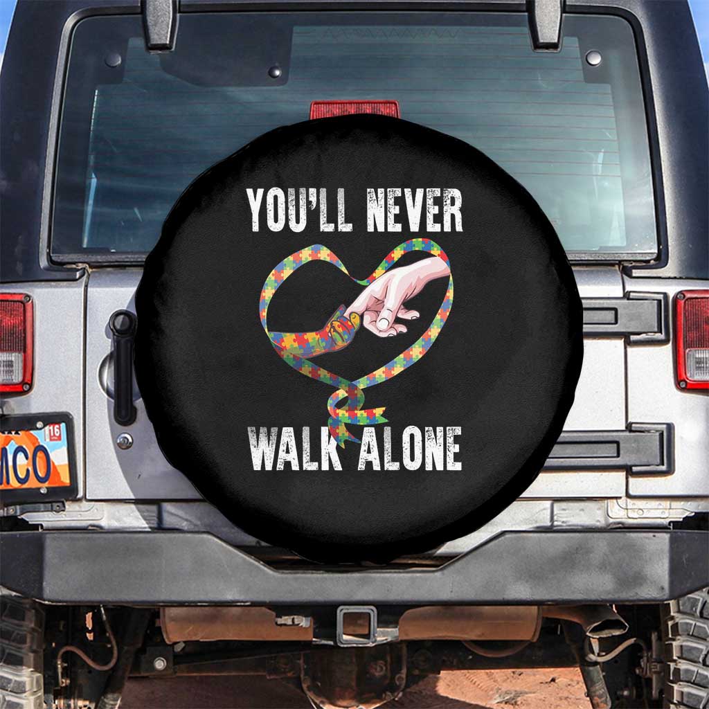 Autism Awareness Spare Tire Cover You'll Never Walk Alone Mom Support
