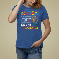 Autism Awareness T Shirt For Women Autism Is A Journey I Never Planned For But I Sure Do Love My Tour Guide - Wonder Print Shop
