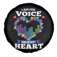 Autism Awareness Spare Tire Cover I Am His Voice He Is My Heart Mom Dad Parents Support
