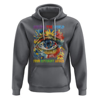 Autism Awareness Hoodie Puzzle Eyes Seeing The World From Diferent Angles - Wonder Print Shop