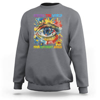 Autism Awareness Sweatshirt Puzzle Eyes Seeing The World From Diferent Angles - Wonder Print Shop