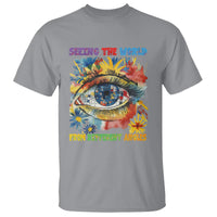 Autism Awareness T Shirt Puzzle Eyes Seeing The World From Diferent Angles - Wonder Print Shop