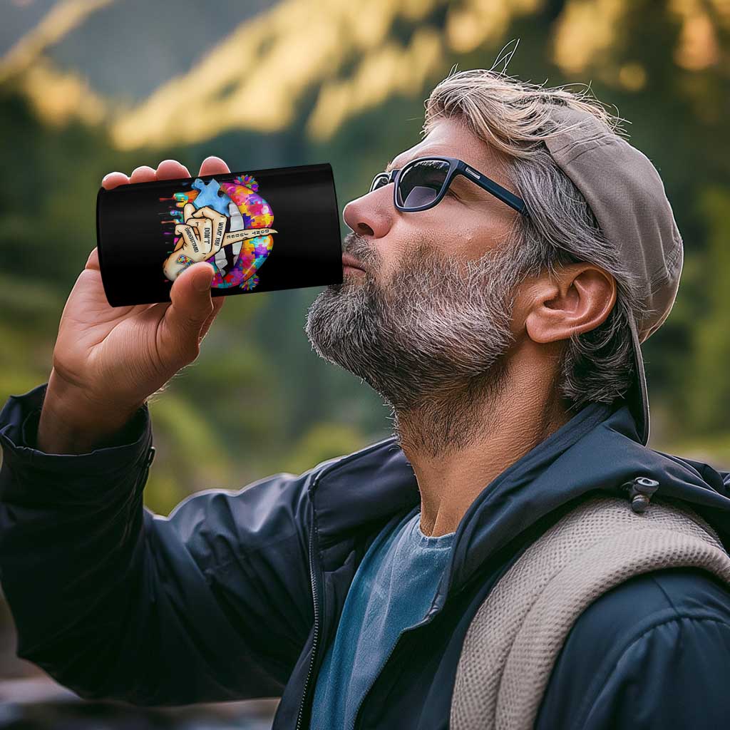 Autism Awareness 4 in 1 Can Cooler Tumbler Don't Jundge What You Don't Understand Puzzle Lip