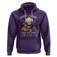 Autism Awareness Hoodie Don't Jundge What You Don't Understand Funny - Wonder Print Shop