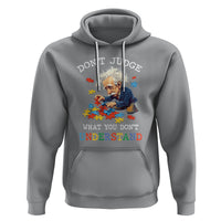 Autism Awareness Hoodie Don't Jundge What You Don't Understand Funny - Wonder Print Shop