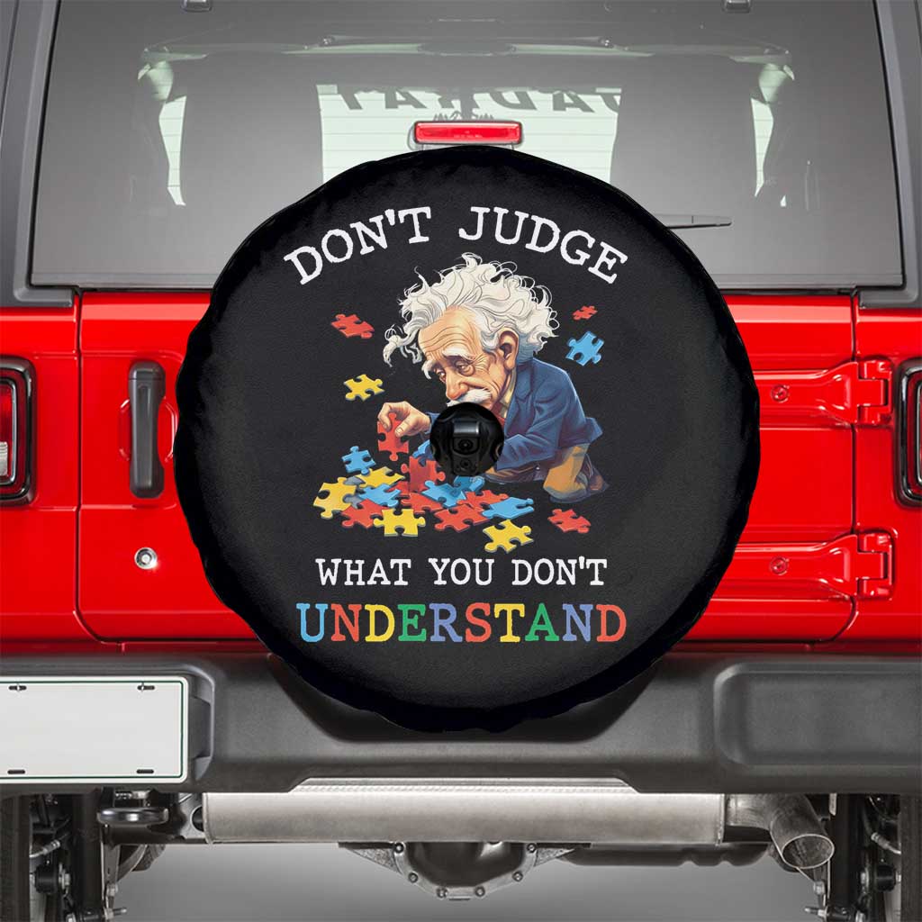 Autism Awareness Spare Tire Cover Don't Jundge What You Don't Understand Funny