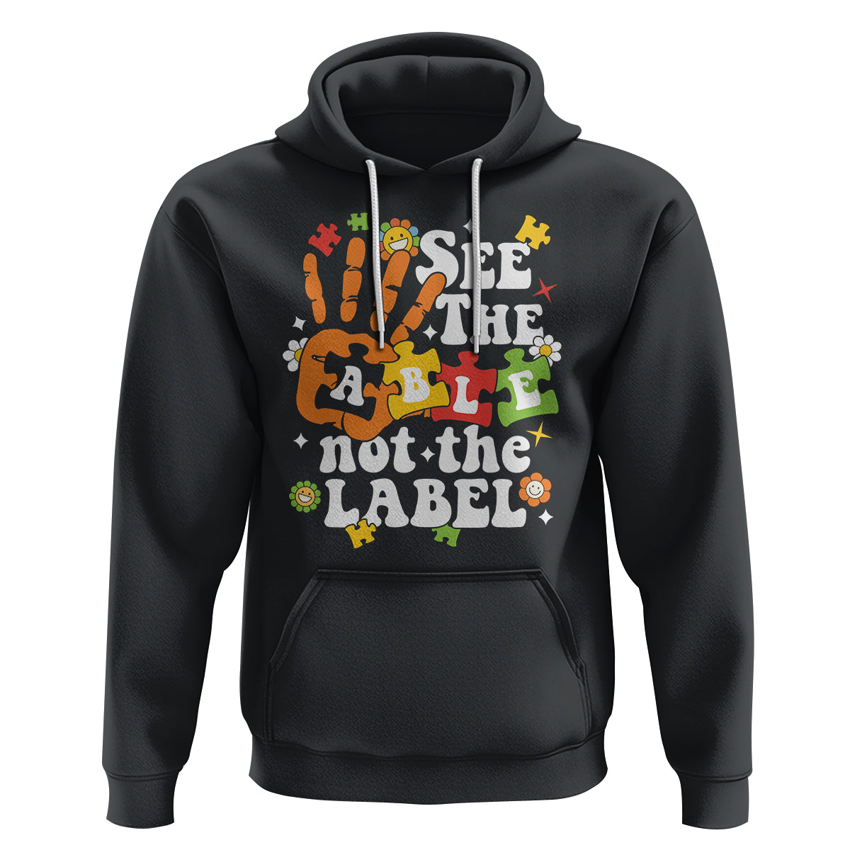 Autism Awareness Hoodie See The Able Not The Label - Wonder Print Shop