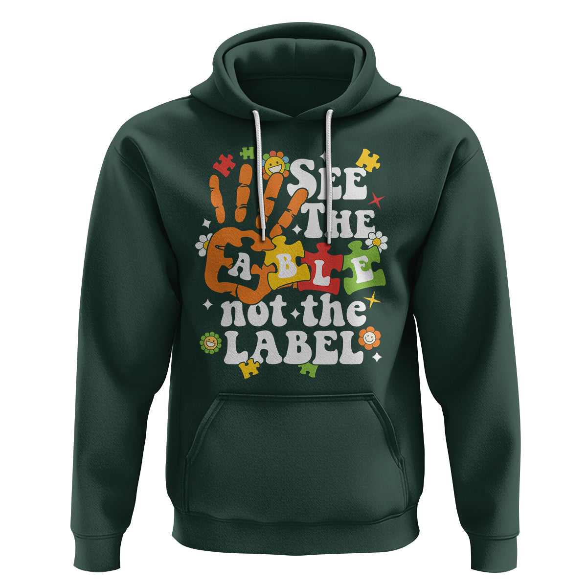 Autism Awareness Hoodie See The Able Not The Label - Wonder Print Shop