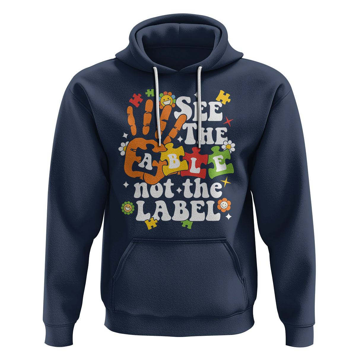 Autism Awareness Hoodie See The Able Not The Label - Wonder Print Shop