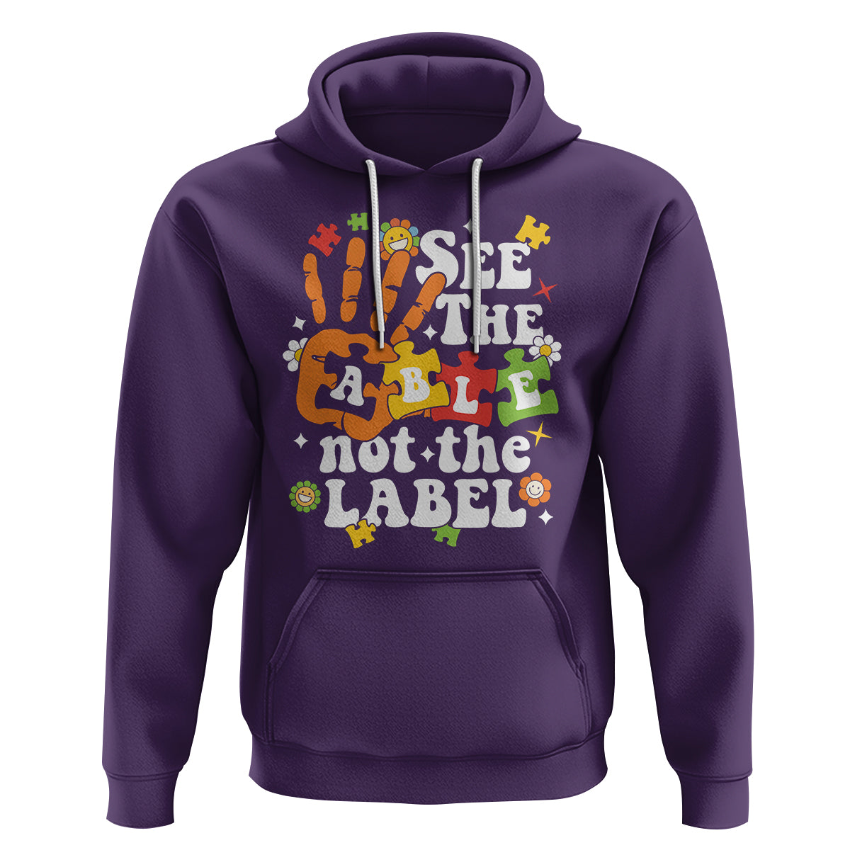 Autism Awareness Hoodie See The Able Not The Label - Wonder Print Shop